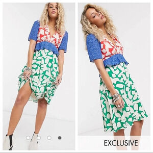 Twisted Wunder Floral Abstract Dress Sz 8